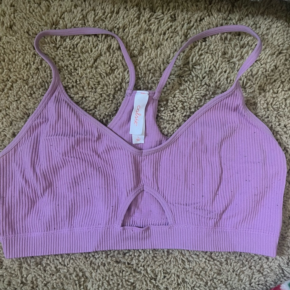 Soft and Stretchy Purple Racerback Bralette